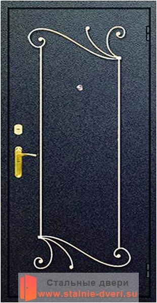Дверь с коваными элементами KE-017