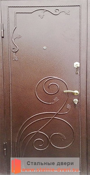 Дверь с коваными элементами KE-006