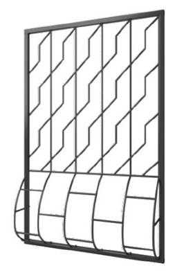 Дутая решетка на окно DR-010