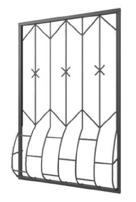 Дутая решетка на окно DR-002