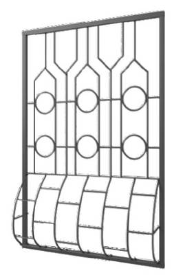 Дутая решетка на окно DR-020