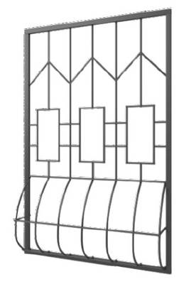 Дутая решетка на окно DR-034