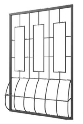 Дутая решетка на окно DR-037