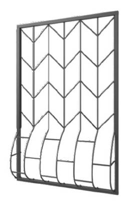 Дутая решетка на окно DR-004