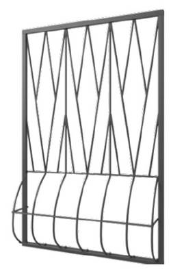 Дутая решетка на окно DR-041
