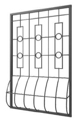 Дутая решетка на окно DR-042