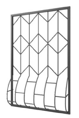 Дутая решетка на окно DR-005
