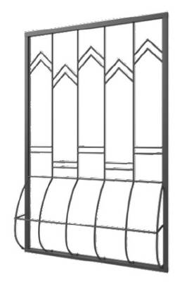 Дутая решетка на окно DR-064