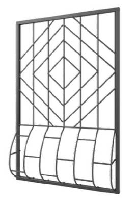 Дутая решетка на окно DR-007