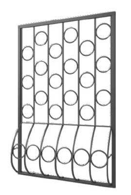 Дутая решетка на окно DR-070