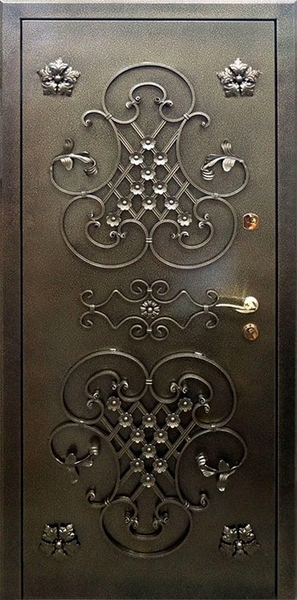 Дверь с коваными элементами KE-001