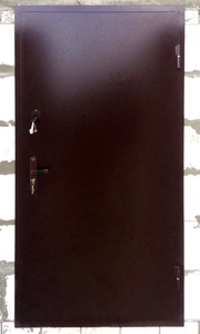 Коричневая дверь с порошковым покрытием